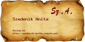 Szedenik Anita névjegykártya