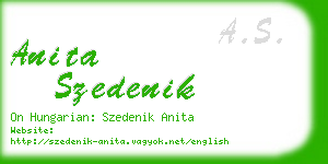 anita szedenik business card